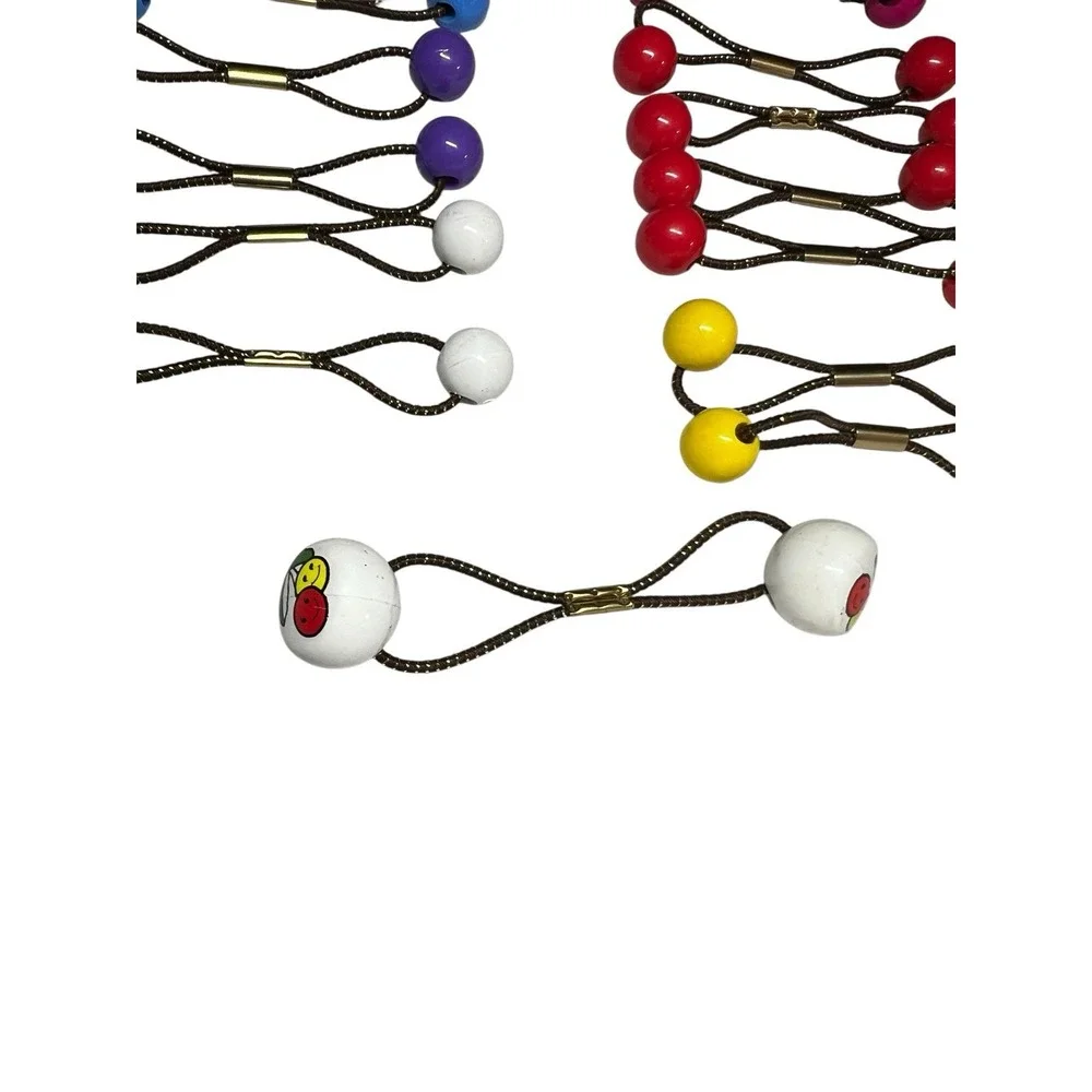 Lot of 16 Vintage 90s Hair‎ Ties Ponytail Holders Kidcore Y2K Cherry Smiley